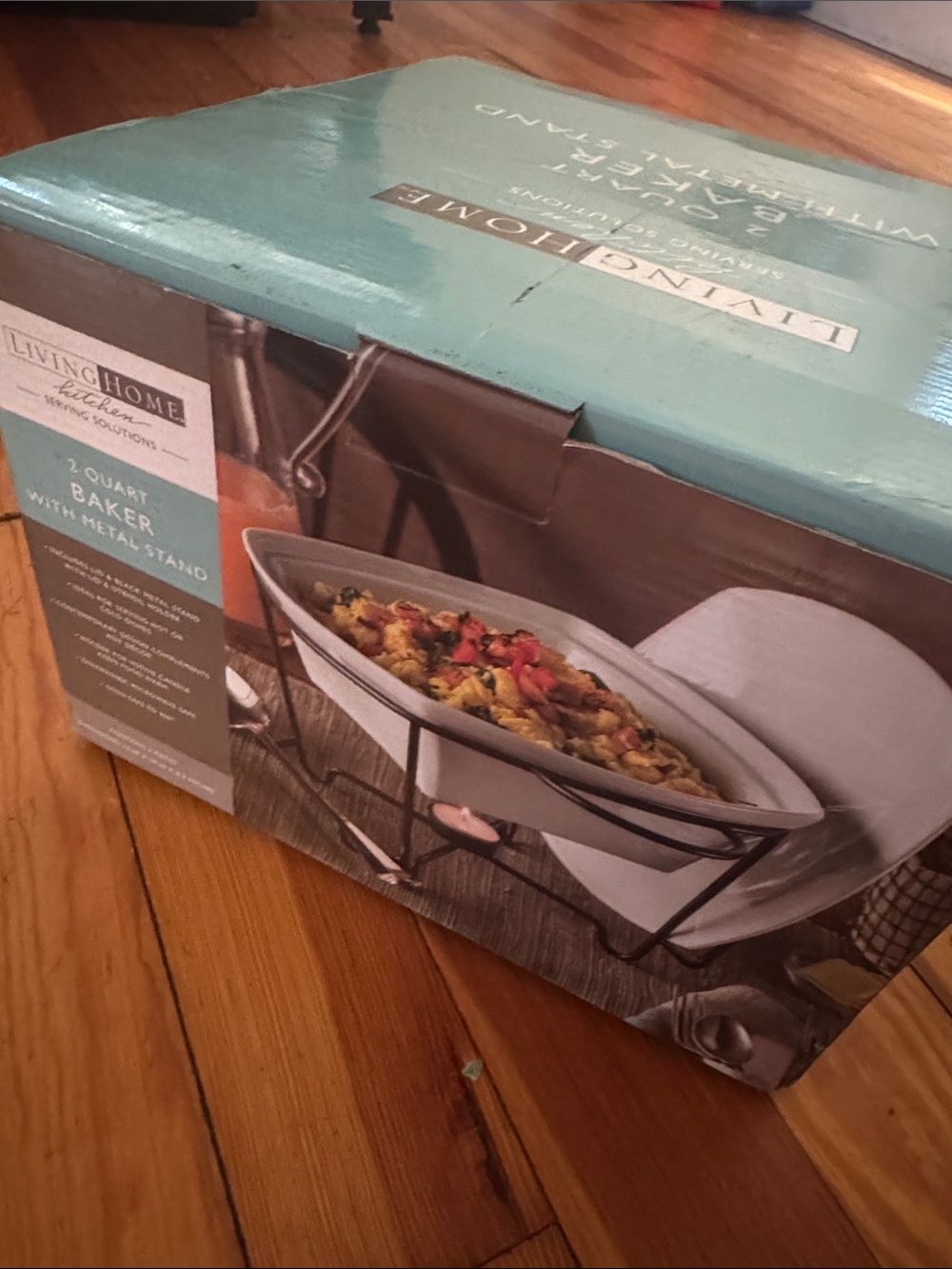 Living home kitchen serving food warmer, 2 quart black base & lid